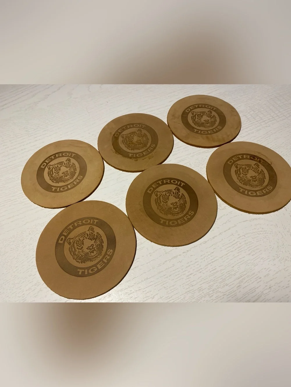 Detroit Tigers Leather Coasters